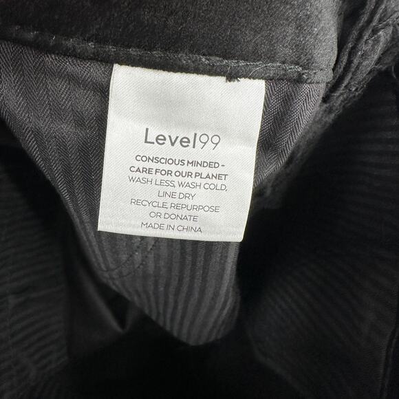 LEVEL 99 NWT Evereve Percy Black Velvet Wide Leg Trouser Pant // 31 - Picture 14 of 16